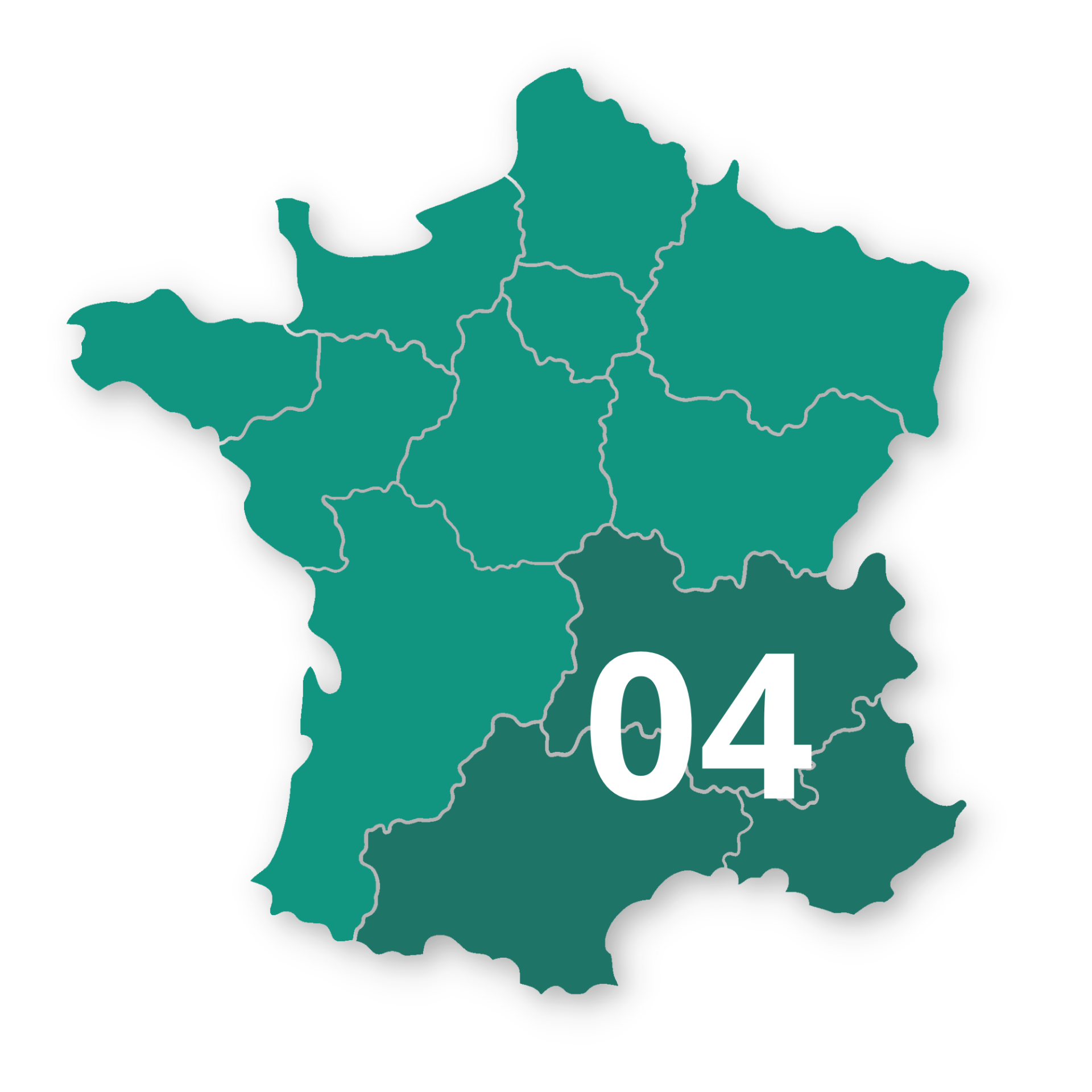 Numéro commençant par 04 dans la région sud-est