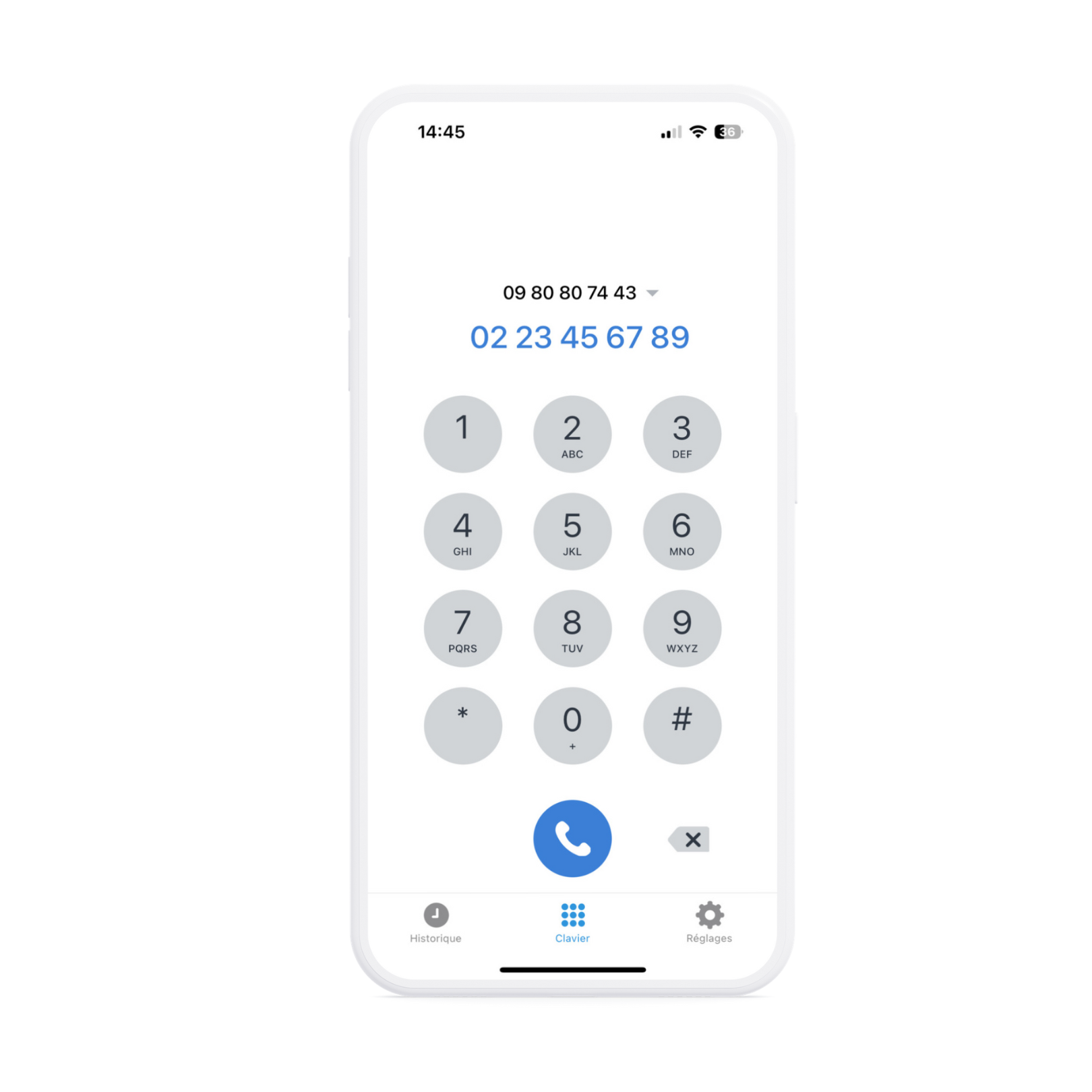 interface smartphone quicktalk
