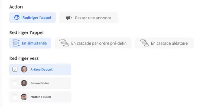 distribution des appels quicktalk