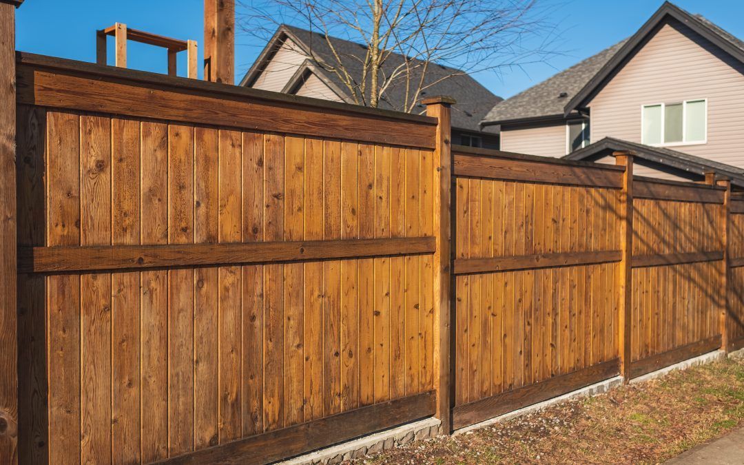 Stained Wood Fence Stained Wood Fence