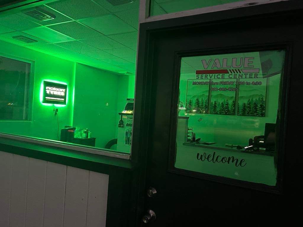 Shop Interior at Night | Value Service Center