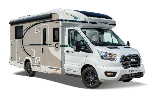 Buitenaanzicht van Chausson Ti Titanium Vip camper.