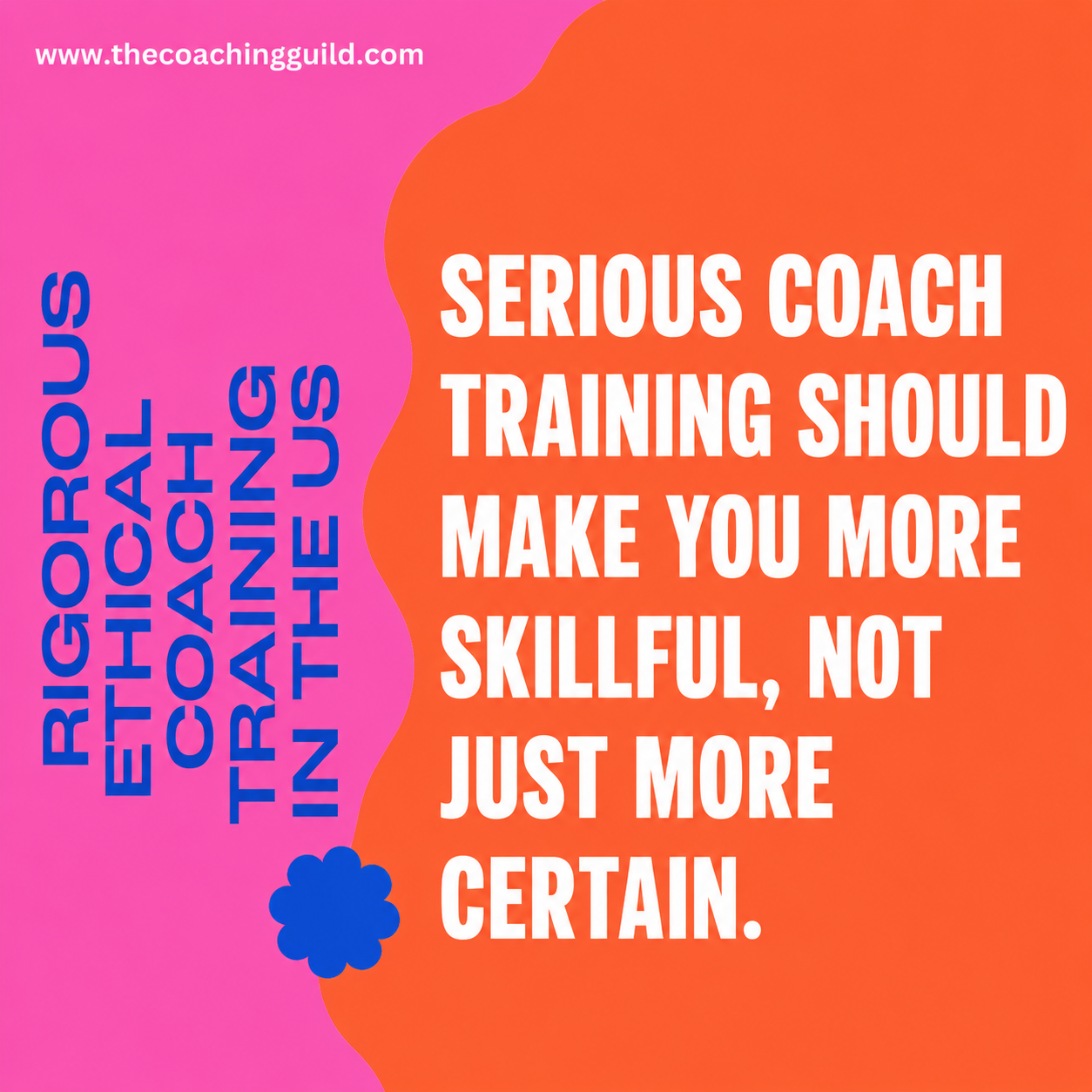 Coaching Guild graphic about finding rigorous, ethical coach training in the US and choosing serious