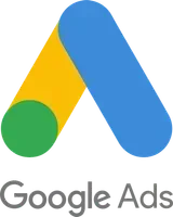 Google Ads logo: blue, yellow, and green shapes forming an