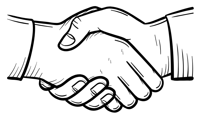 Handshake between two people, symbolizing agreement.