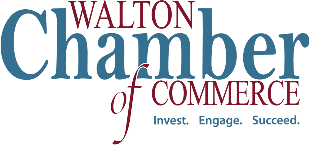 A logo for the walton chamber of commerce