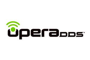 The opera ads logo is green and black on a white background.