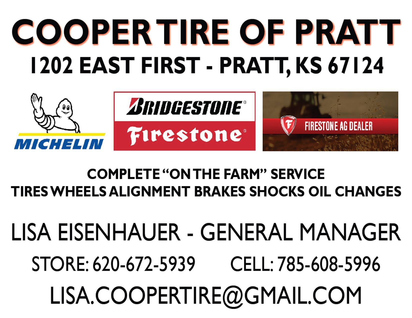 Cooper tire of pratt is located in pratt ks