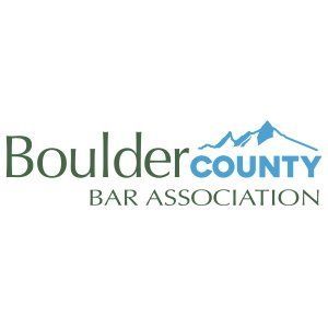 Boulder County Bar Association logo with green and blue text and mountain graphic