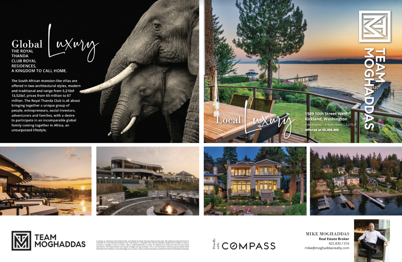 A collage of pictures of elephants and houses