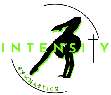 Black gymnast silhouette in handstand, green 