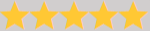 Five gold stars on a light background, indicating a 5-star rating