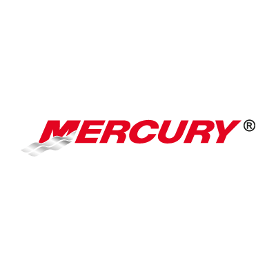 Mercury logo in red italic text with a silver wing graphic on a white background