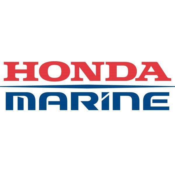 Honda Marine logo in red and blue text on a white background
