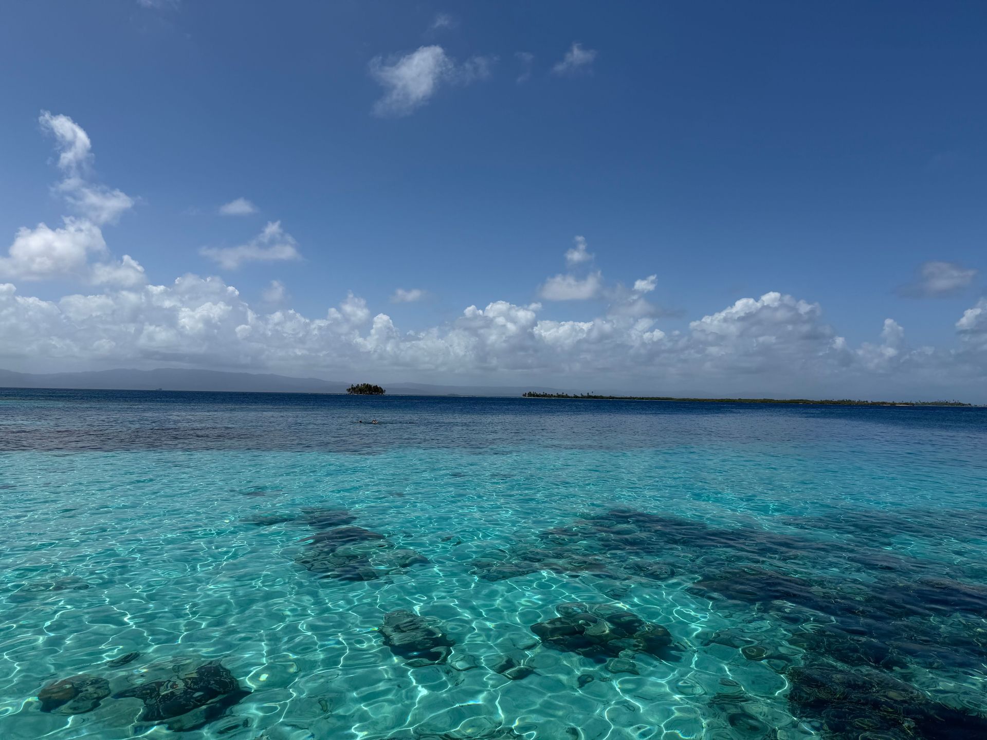 A view of the crystal clear waters at Coki Point Beach