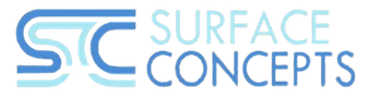 Surface Concepts logo in blue and gray with stylized SC letters