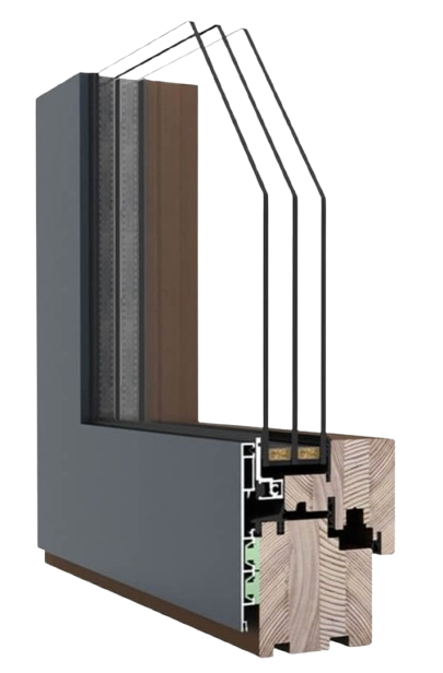 Alu-Clad /Hidden Sahs / Tilt and Turn Alu clad Window