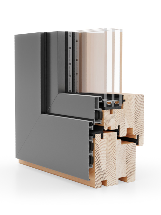 Tilt and Turn Alu clad Window / Quadrat 