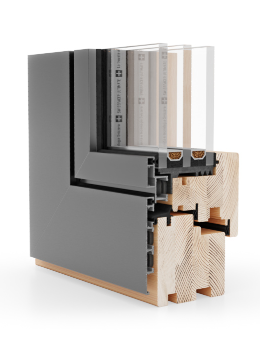 Tilt and Turn Alu clad Window Quadrat FB 