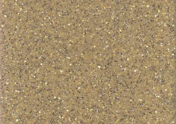 A close up of a brown surface with a lot of glitter on it.