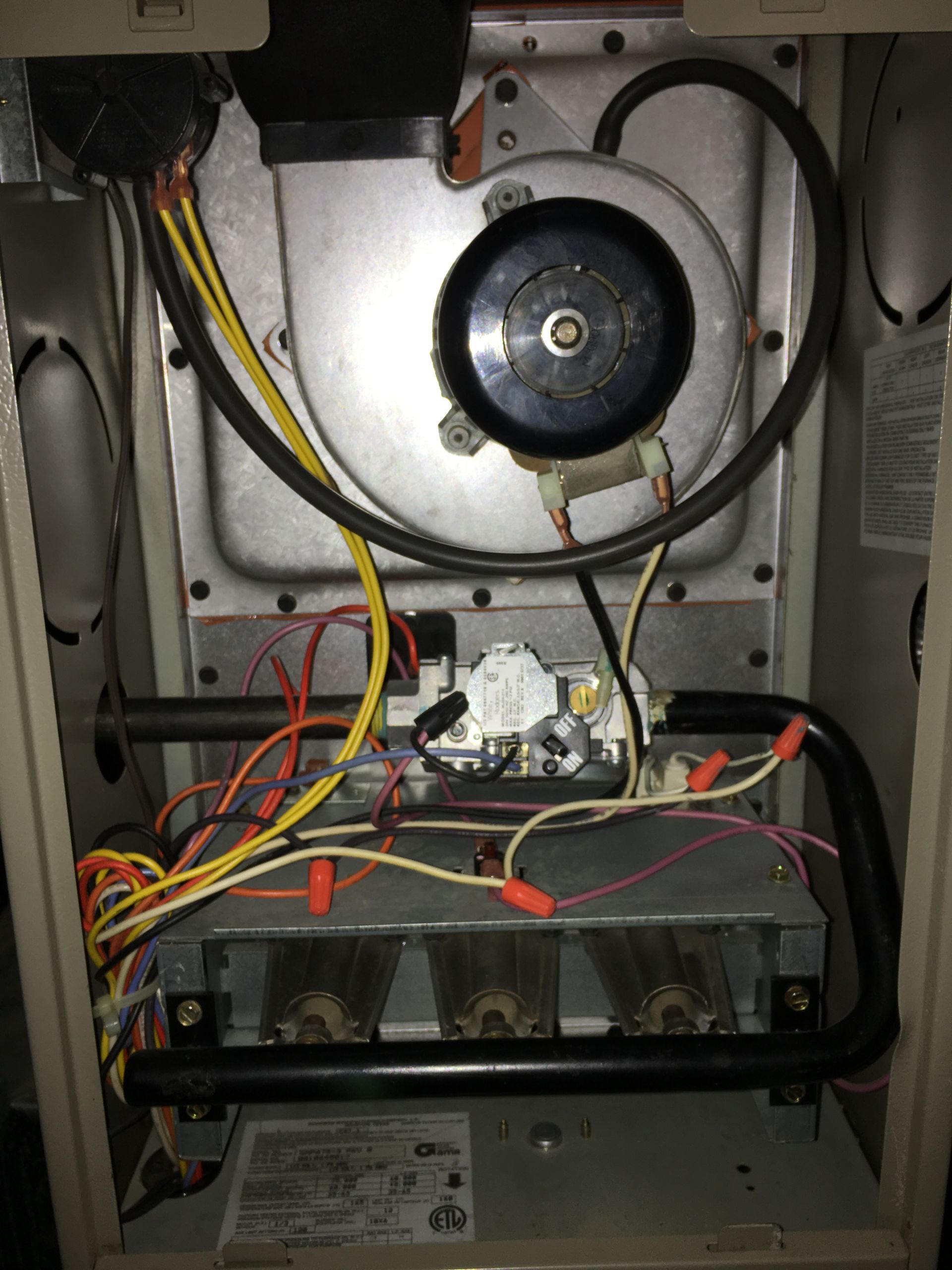 Gas furnace interior after Kings Heating heating repair service in Lynnwood WA