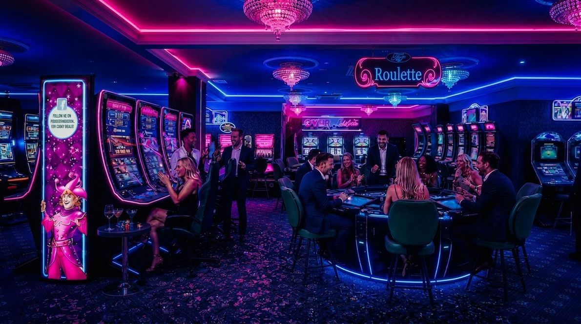 Casino evening promotion event with guests