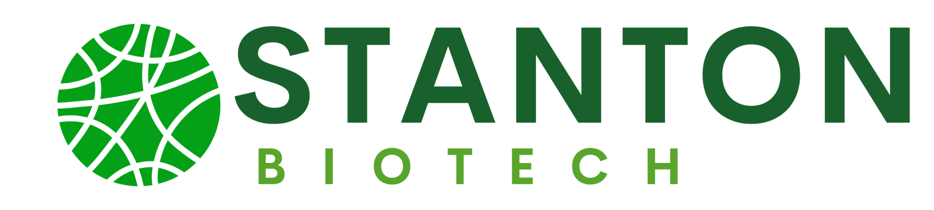 A stanton biotech logo with a green circle in the middle