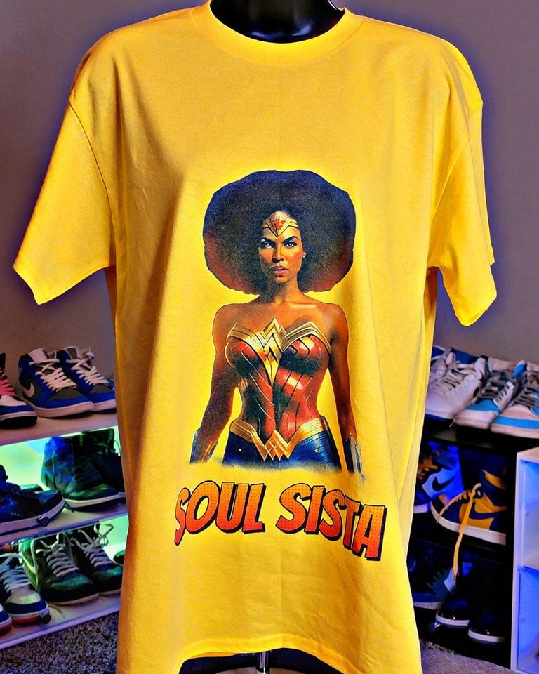 Soul Sista graphic Tee - Yellow