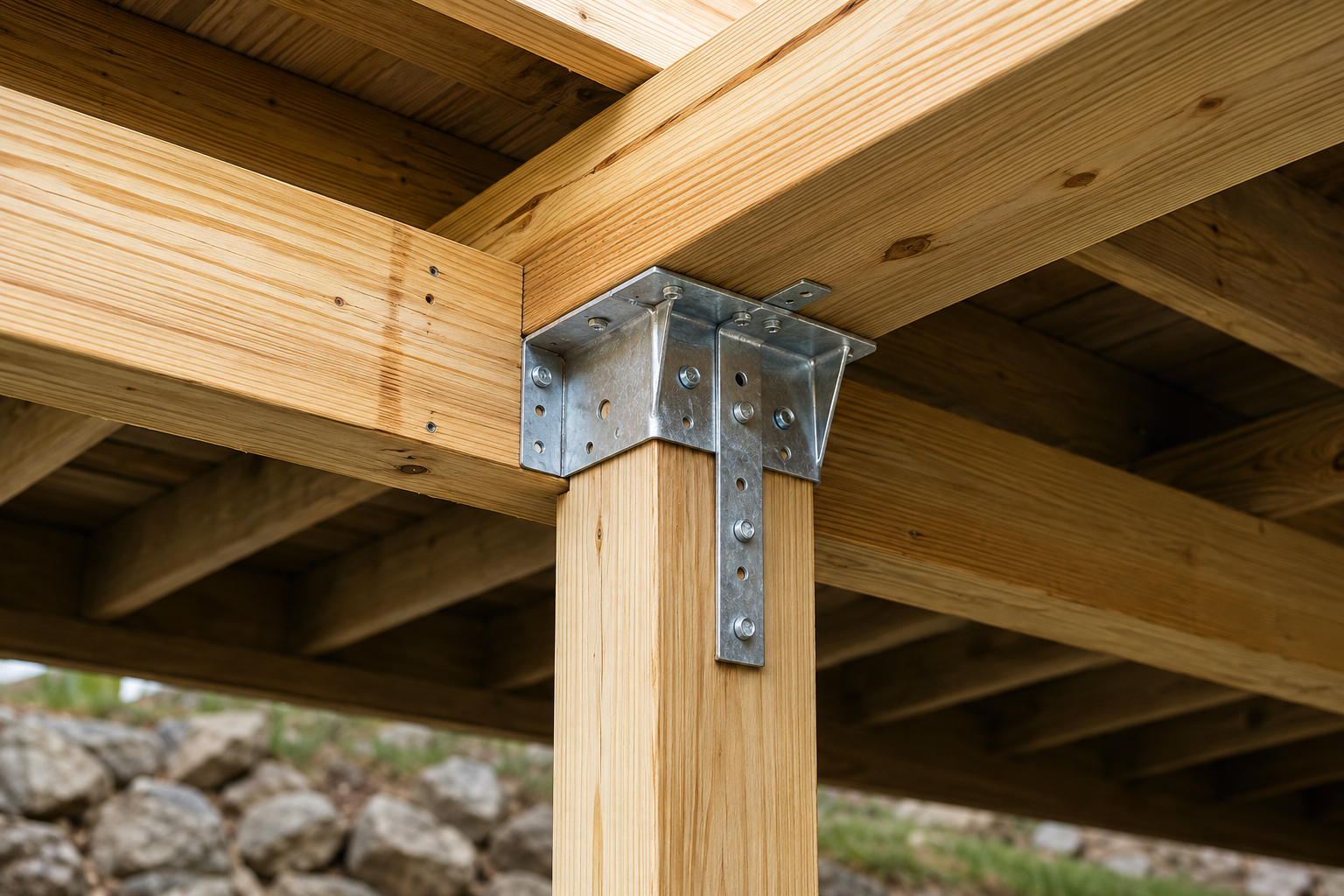 Deck Post and Beam Structural Connection | Northern Virginia