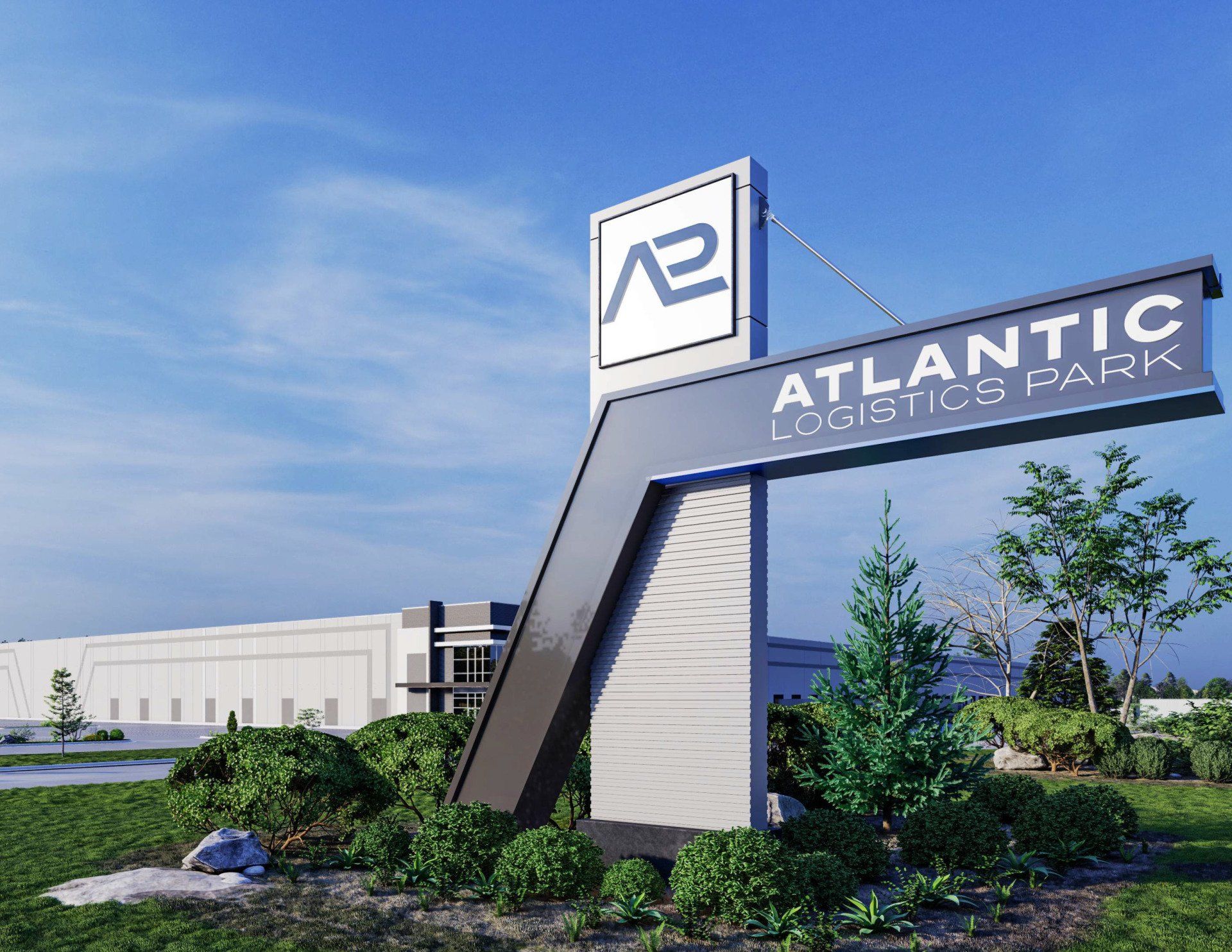 An artist 's impression of the atlantic logistics park.