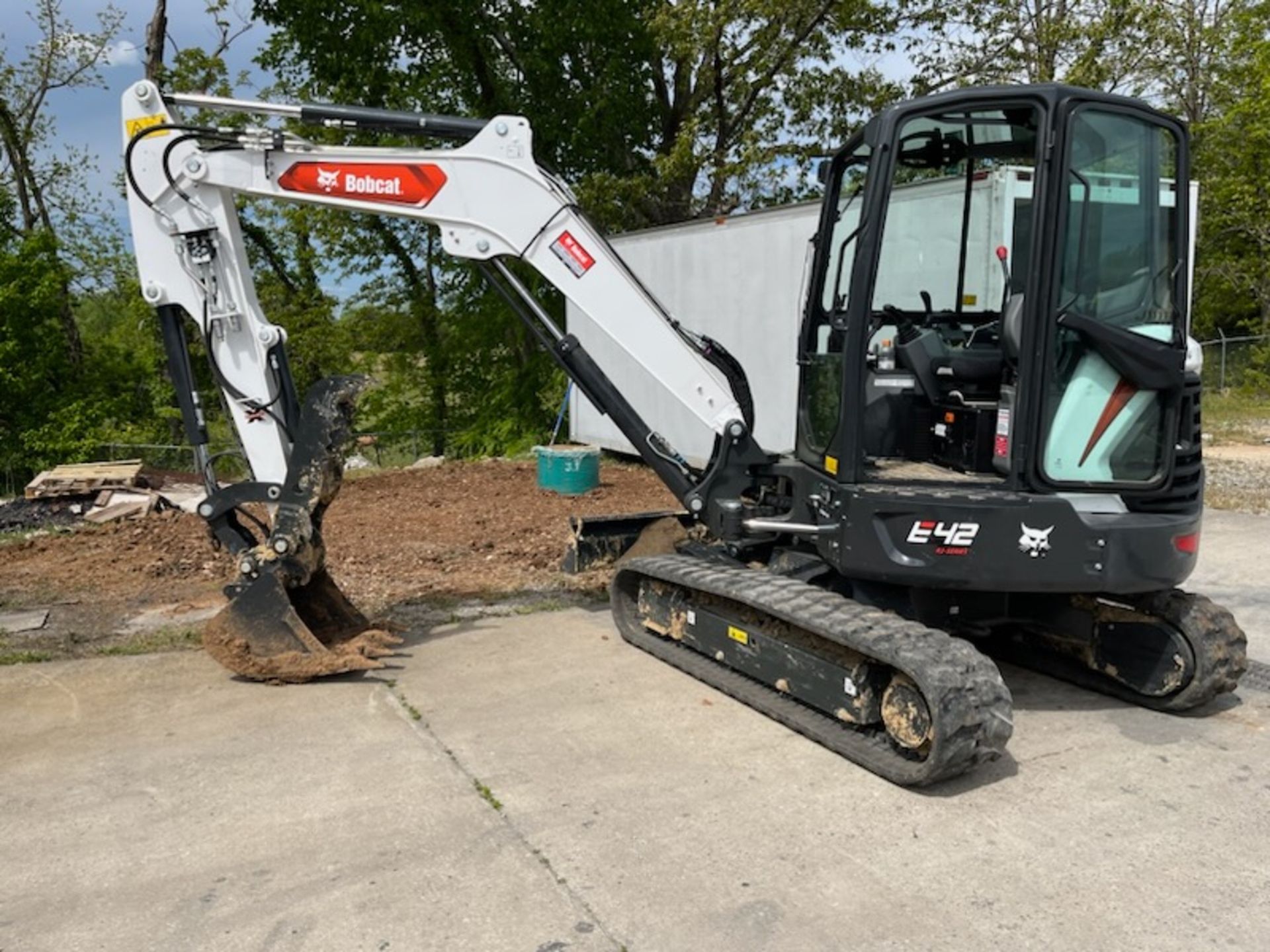 Excavator  in digging
