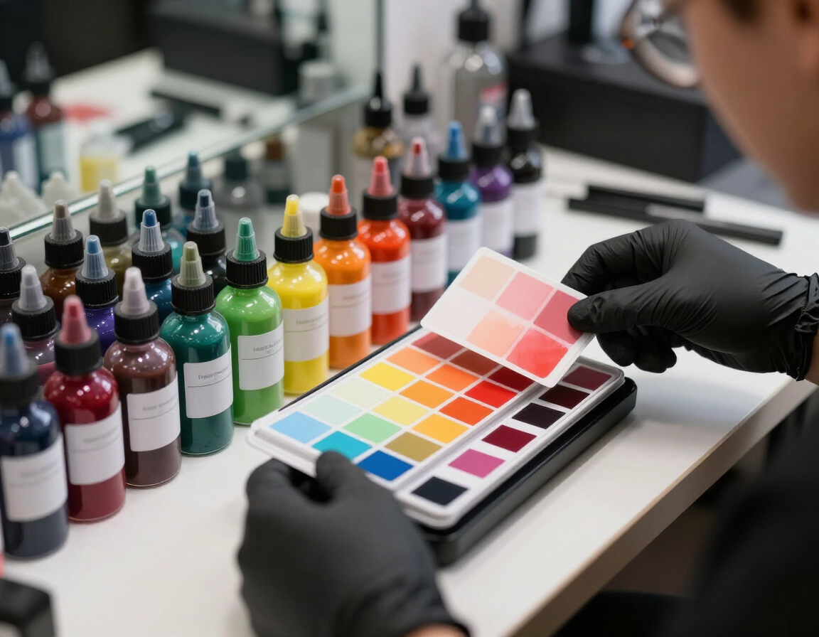 Paleta de colores para tatuaje profesional