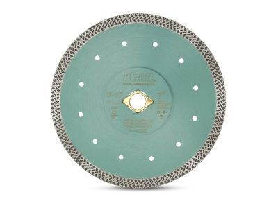 A green circular disc with a hole in the middle