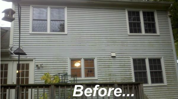 before the house siding is replenished