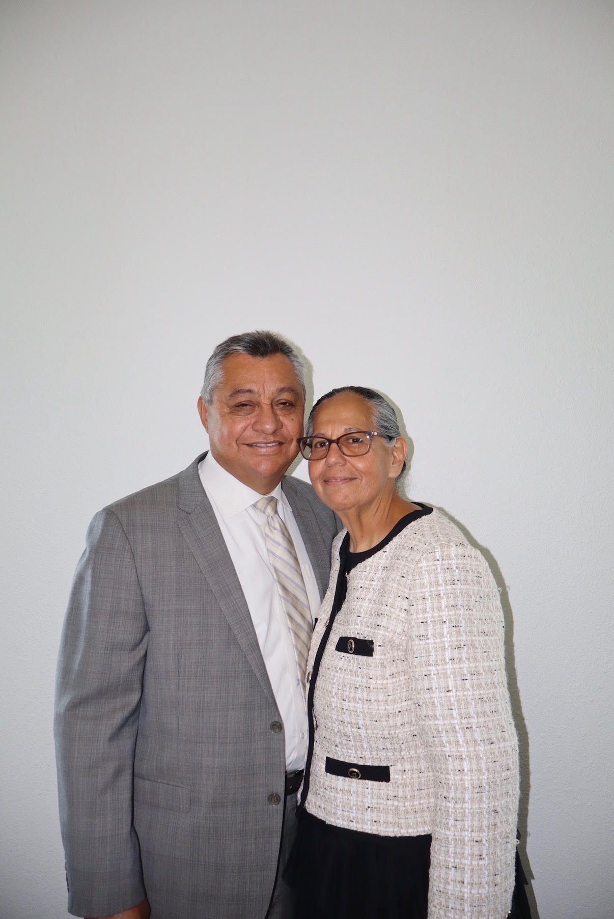 Pastor Jonathan Moreno and Elizabeth Moreno at church