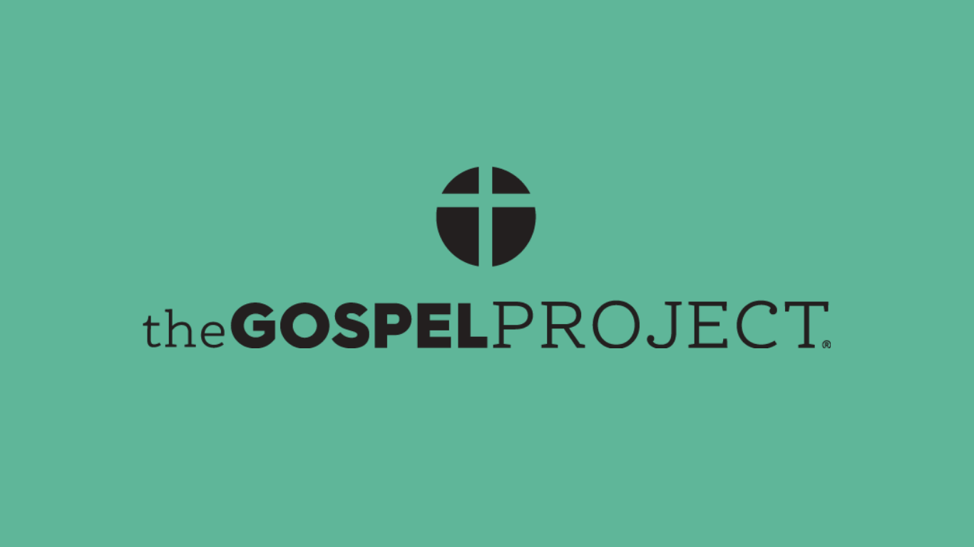 TheGOSPELPROJECT logo with a black cross icon on a teal background