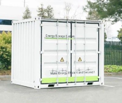 White container marked 