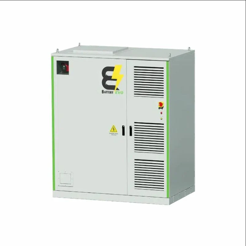 White and green electrical cabinet with the brand logo 