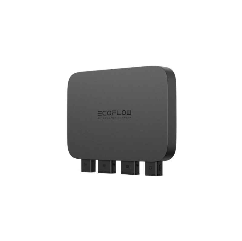 Black EcoFlow Smart Home Panel with four ports.