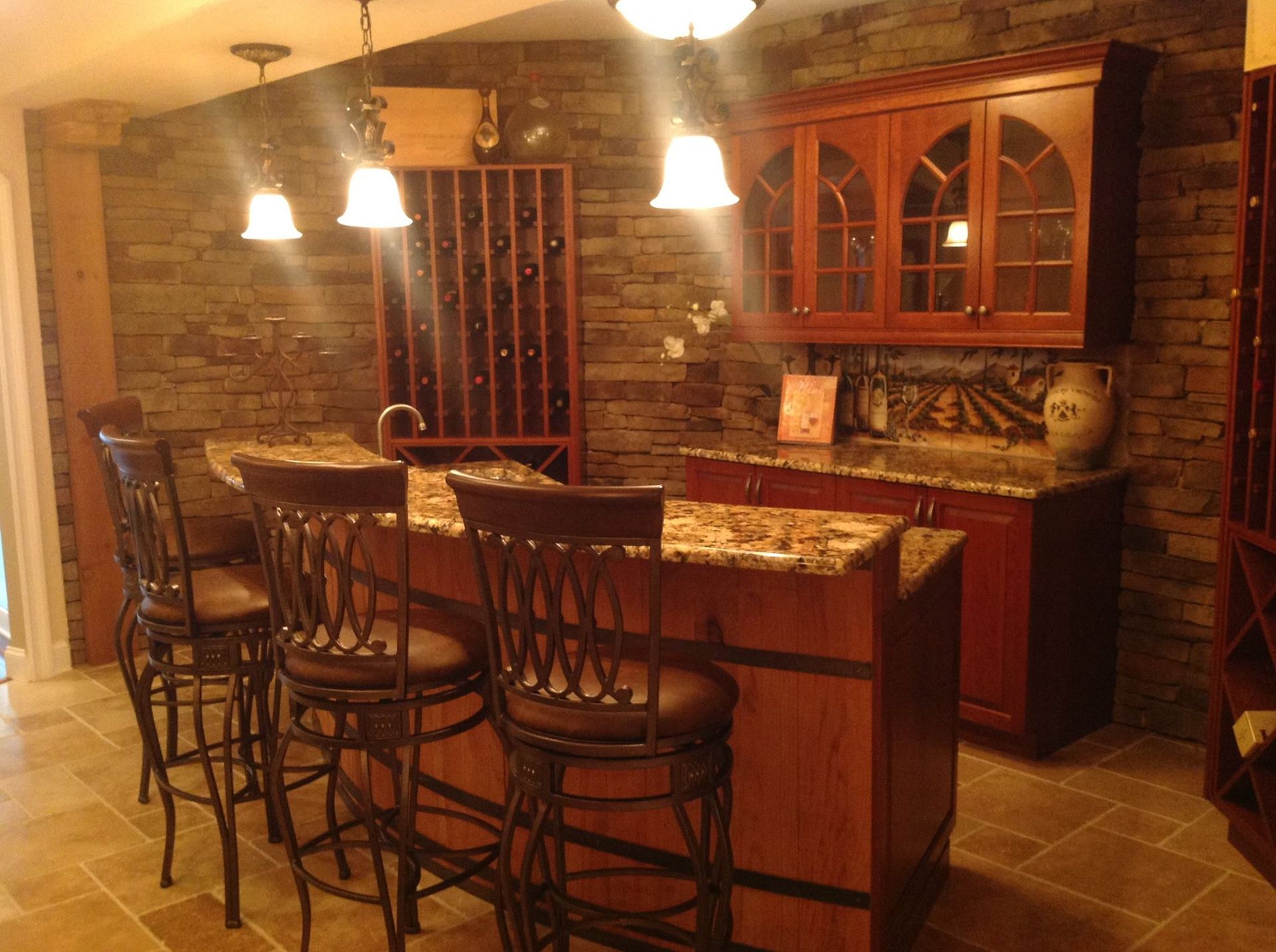 bright new basement interior