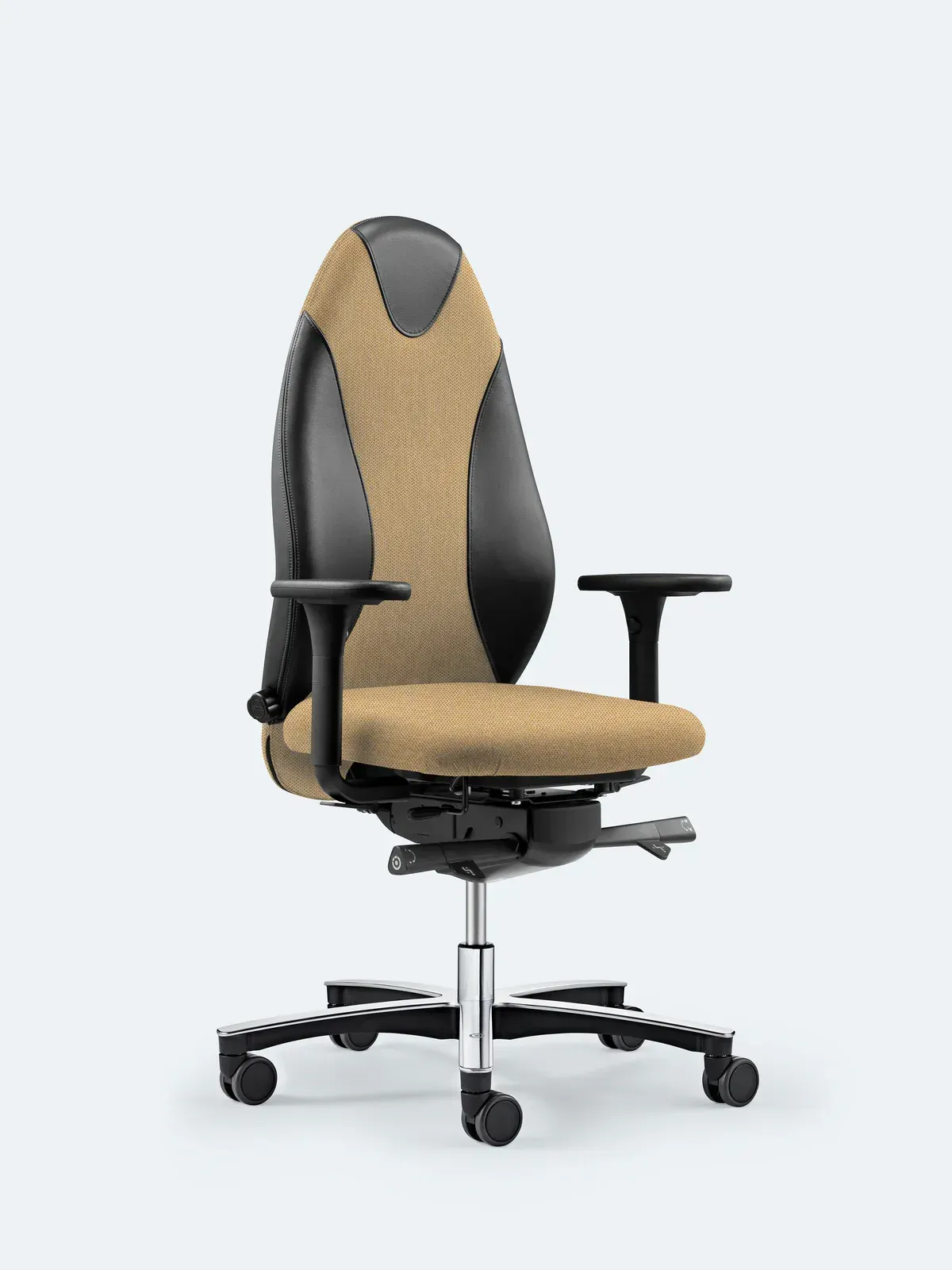        
#TANGO #sport
#idealer Office  Drehstuhl
       # mit dynamisch bew.  Sitz,
        #höhenverstellbar,
        #Rücken-Höhenverstellung,
        #Sitzverstellung + Lumbalst,
        #3-D-Armlehnen,
        #große Bezug-Farbauswahl,
        #Rollen nach Bedarf,
#steinhauer.top