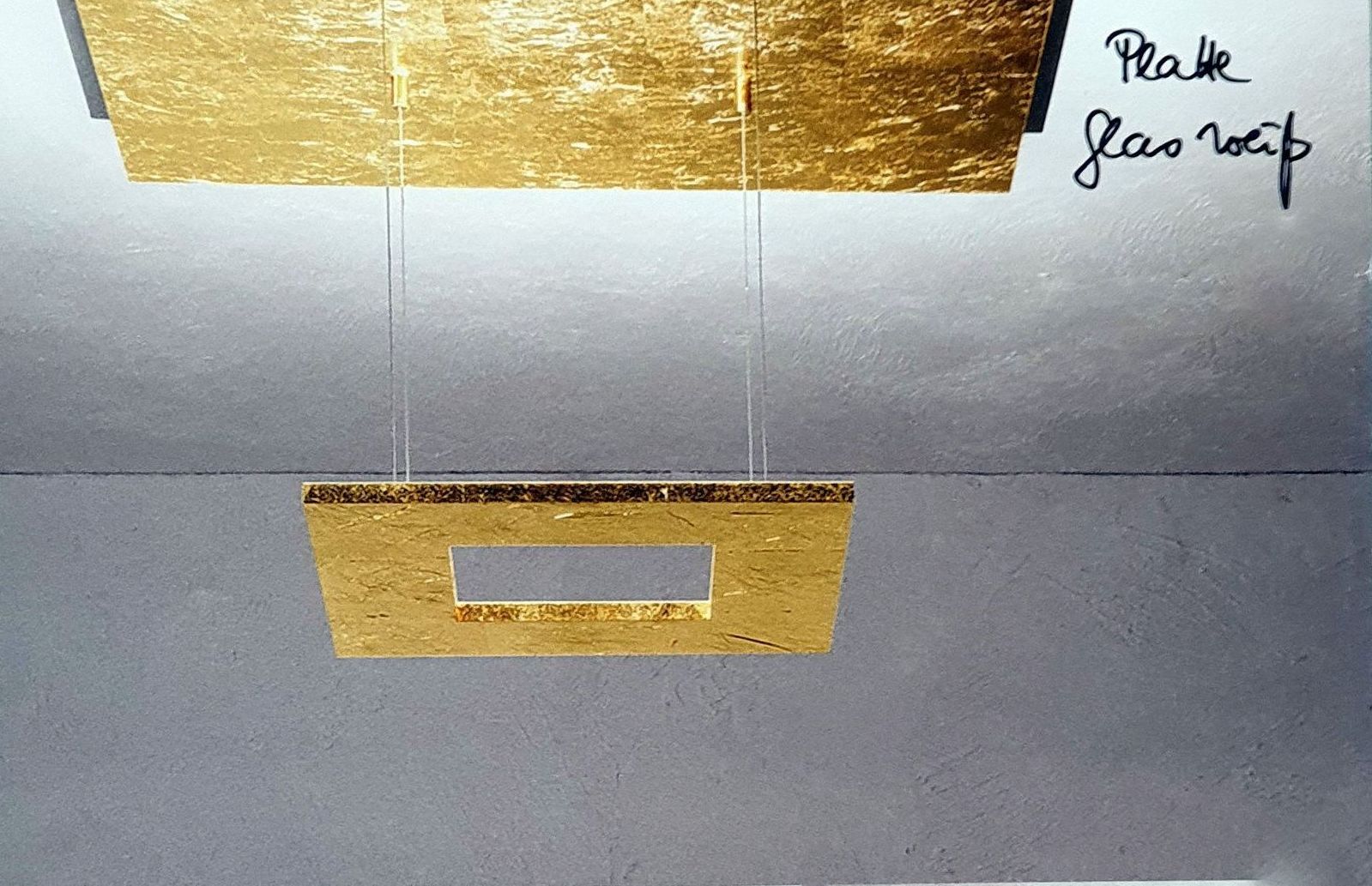 #Deckenleuchte #ZEN, #blendfrei, 60x60x37 cm, 5200lm, dimmbar, RA90, Baldachin Glas weiss,
#Lichtebene vergoldet
# Escale, #Ausstellungsmodell, #Steinhauer.top, #Sonderpreis 999,- € Sonderausführung