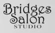 Bridges Salon Studio logo in decorative black text on a light background