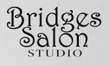 Bridges Salon Studio logo in decorative black text on a light background