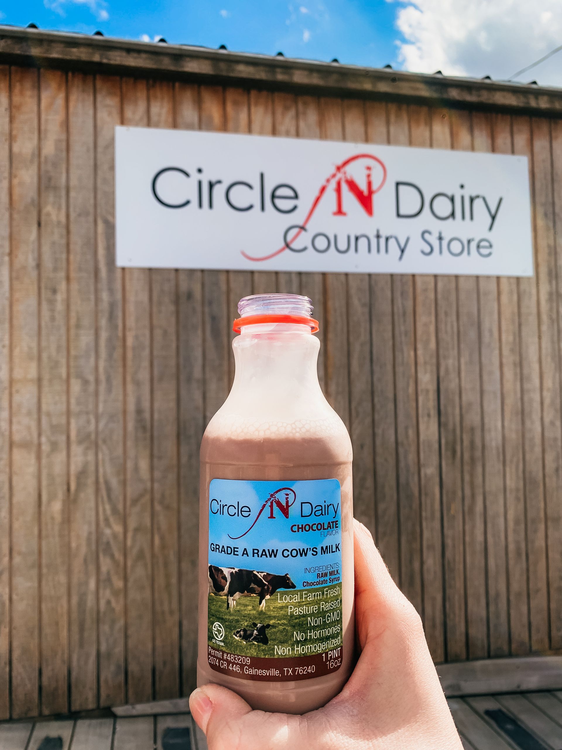 Circle N Family Dairy in Gainesville, Texas near River of Love Cabins featuring dairy farm tours, baby calves, homemade ice cream, fresh local dairy products, and a country farm store.