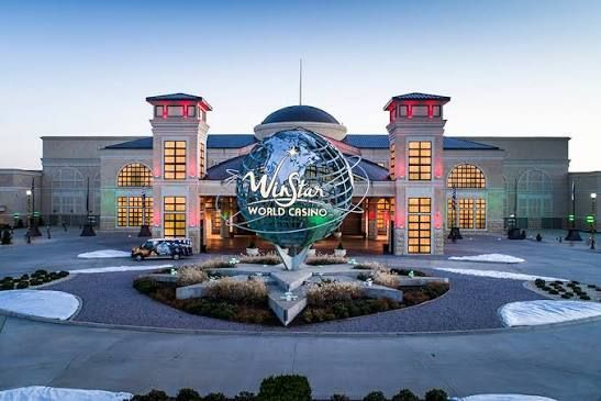 WinStar World Casino & Resort in Thackerville, Oklahoma near River of Love Cabins featuring casino gaming, live concerts, luxury spa, golf, shopping, fine dining, and entertainment.