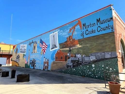 Morton Museum of Cooke County in historic downtown Gainesville, Texas near River of Love Cabins featuring local history exhibits, Medal of Honor displays, and Cooke County heritage.
