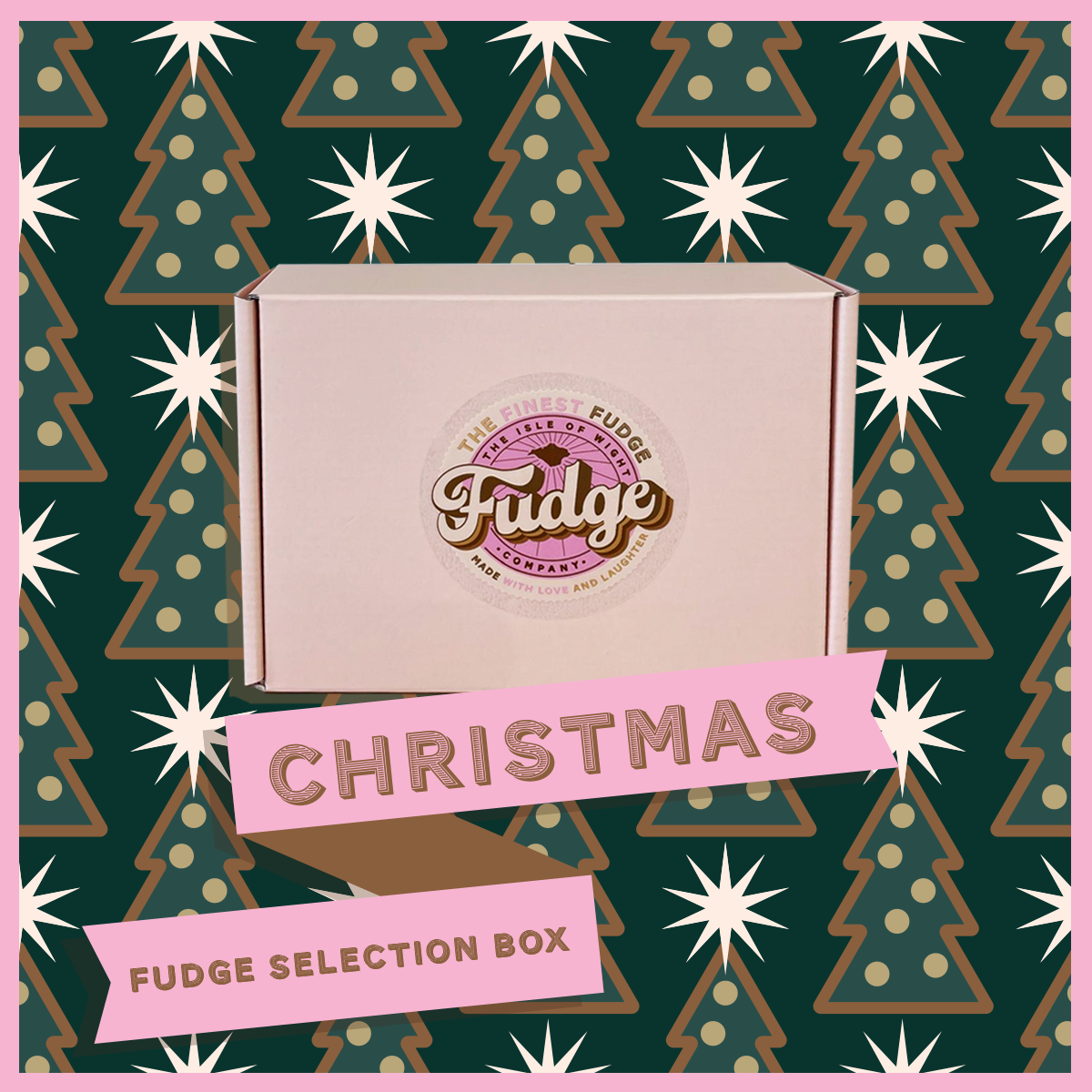 box of christmas flavour fudge box