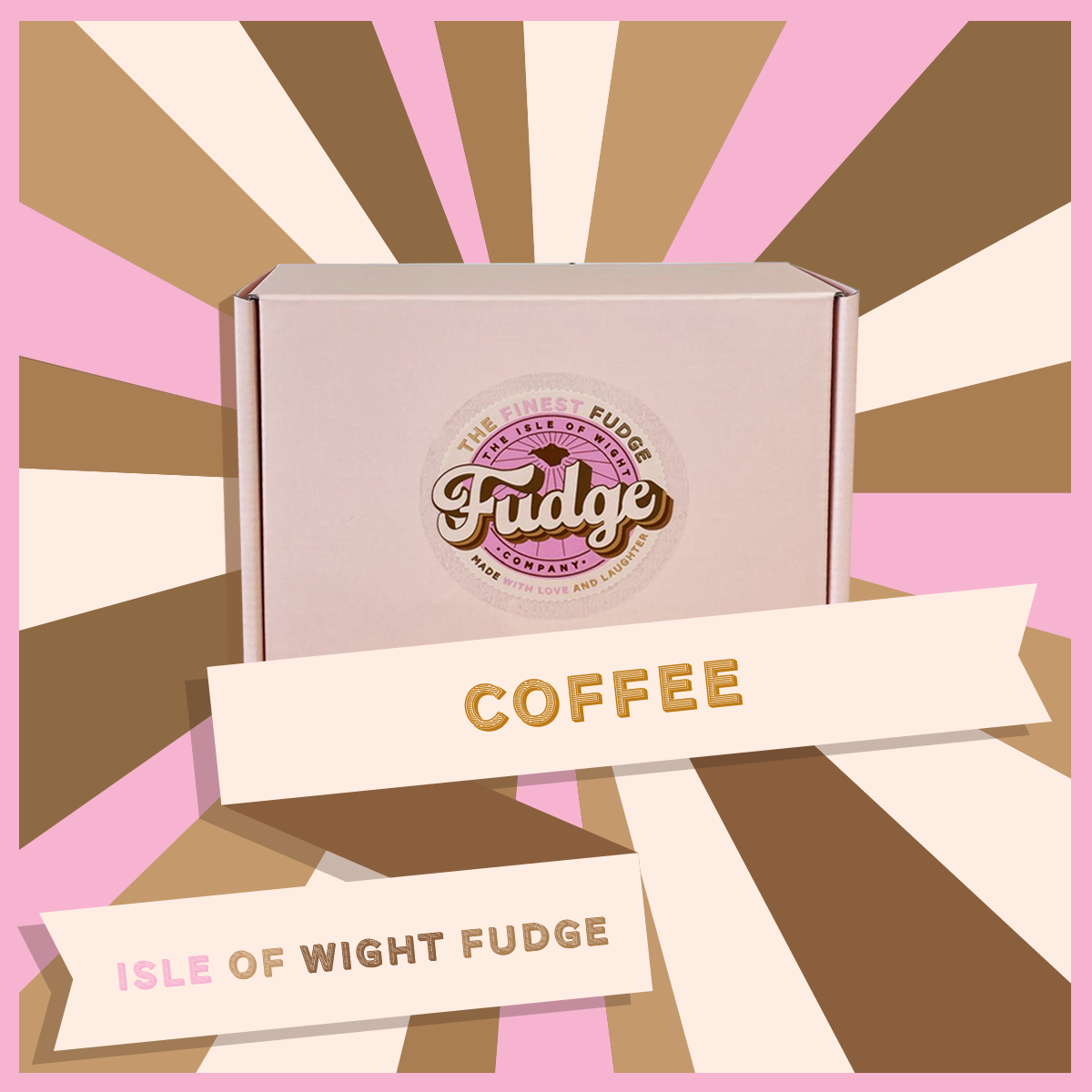 A box of double cream and sea salt isle of wight fudge