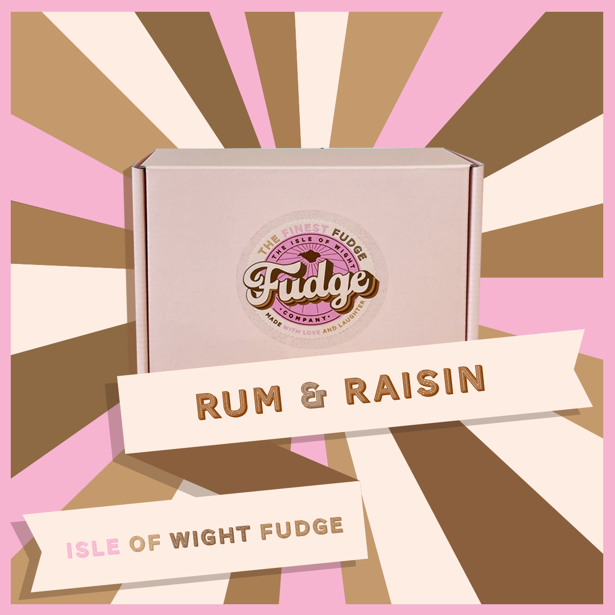 rum and raisin fudge box